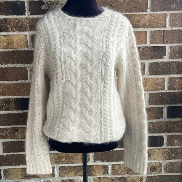 J CREW Hand Knit Lambswool Angora Sweater - Picture 2 of 10